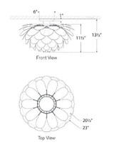 Visual Comfort & Co. Signature Collection Cynara XL Flush Mount - Gild 