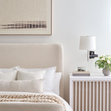 Visual Comfort & Co. Signature Collection Elle Swing Arm Sconce - Polished Nickel and Black Rattan