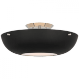 Visual Comfort & Co. Signature Collection Valencia Flush Mount - Polished Nickel and Matte Black 