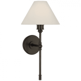 Visual Comfort & Co. Signature Collection Parkington Large Tail Sconce - Bronze and Linen 