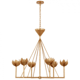 Visual Comfort & Co. Signature Collection Alberto Large Low Ceiling Chandelier - Antique Gold Leaf 