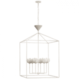 Visual Comfort & Co. Signature Collection Alberto Extra Large Open Cage Lantern - Plaster White 