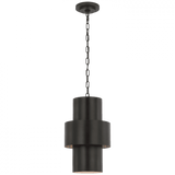 Visual Comfort & Co. Signature Collection Chalmette Layered Pendant - Aged Iron 17.5" 