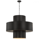 Visual Comfort & Co. Signature Collection Chalmette Layered Pendant - Aged Iron 31.5" 