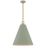 Visual Comfort & Co. Signature Collection Theo Pendant - Gild and Celadon 26" 