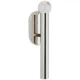 Visual Comfort & Co. Signature Collection Rousseau Small Bath Sconce - Polished Nickel and Clear Glass 
