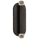 Visual Comfort & Co. Signature Collection Rousseau Large Vanity Sconce - Bronze and Clear Glass 