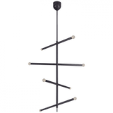 Visual Comfort & Co. Signature Collection Rousseau Large Articulating Chandelier - Bronze and Clear Glass 