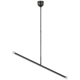 Visual Comfort & Co. Signature Collection Rousseau Large Articulating Linear Chandelier - Bronze and Clear Glass 