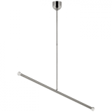 Visual Comfort & Co. Signature Collection Rousseau Large Articulating Linear Chandelier - Polished Nickel and Clear Glass 