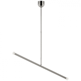 Visual Comfort & Co. Signature Collection Rousseau Large Articulating Linear Chandelier - Polished Nickel and Etched Crystal Orb 