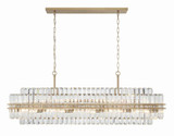 Crystorama Hayes Chandelier - Aged Brass, Faceted Crystal 18"H 