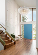 Crystorama Addis 16 Light Chandelier - Aged Brass, Tronchi Glass Clear 21.5"H 