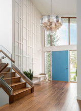 Crystorama Addis 16 Light Chandelier - Polished Chrome, Tronchi Glass Autumn 21.5"H 