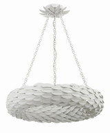 Crystorama Broche Chandelier - Matte White 5"H 