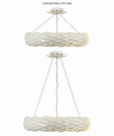 Crystorama Broche Chandelier - Matte White 5"H 