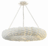 Crystorama Broche Chandelier - Matte White 5.75"H 