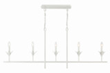 Crystorama Broche Chandelier - Matte White 21"H 