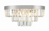Crystorama Hayes Flush Mount - Polished Nickel, Faceted Crystal 8"H 