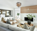 Crystorama Addis Semi Flush Mount - Polished Chrome, Tronchi Glass Autumn 13.75"H 