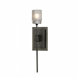 Hubbardton Forge Echo Wall Sconce, 1-Light, Oil Rubbed Bronze, Cast Glass, 16.2"H (OPEN BOX 204320-SKT-14-YC0369) 