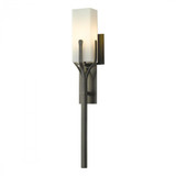 Hubbardton Forge Mediki Wall Sconce, 1-Light, Vintage Platinum, Opal Glass, 24.5"H, OPEN BOX (204750-SKT-82-GG0441) 