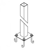 Hubbardton Forge Square Outdoor Post, Natural Iron, 47"H (OPEN BOX 390047-20) 