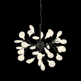Matteo Lighting Hydrangea Bloom Chandelier, 30-Light, Matte Black, 24"W (C69824MB 3060PMR) 