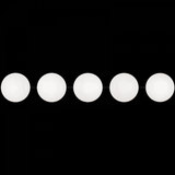 Matteo Lighting Pearlesque Bath Vanity Light, 5-Light, Matte Black, Opal Glass Shade, 37.88"W (S05105MBOP 3060QL6) 