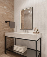 Electric Mirror Radiance Lighted Mirror, Integrated LED, Clear, Matte Black Frame, 36"H x 24"W x 2"D (RAD3-2436-BK05 YUU6011X4L) 