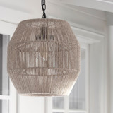 Palecek Tanner Outdoor Pendant, Globe, 1-Light, Tan, 18"W (2050-79 3706TM3Z) 