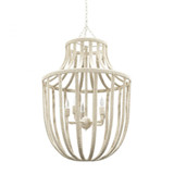 Palecek Paloma Coco Chandelier, 5-Light, White, 28"W (2469-79 3706TN2Y) 