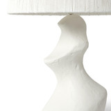Palecek Kaden Table Lamp, 1-Light, White, White Abaca Rope Shade, 26"H (2165-82 3706TP3R) 