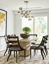 Corbett Element Linear Chandelier, 20-Light, Bronze, Vienna Bronze Shade, 26"W (206-520-SGL 95FZ) 