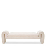 Eichholtz Tondo Bench, Large, Boucle Cream Fabric, 69.69"W (A116480 YV0J03YQ3L) 