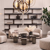 Eichholtz Dalmar Shelving Unit, Charcoal Gray, Bronze, 59.06"W (115051 YV0J03YR3A) 