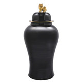 Eichholtz Golden Dragon Vase, Large, Black, Gold, 45.28"H (110687 YV0J041XPG) 