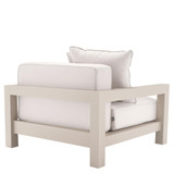 Eichholtz Cap-Antibes Outdoor Club Chair, Off-White Sunbrella Canvas, Sand, 39.76"W (113652 YV0J041QVL) 