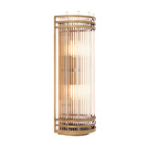 Eichholtz Gulf Wall Sconce, 2-Light, Large, Antique Brass, Clear Glass, 7.28"W (114800UL YV0J041YMQ) 