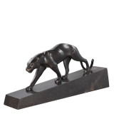 Eichholtz Pantherae Sculpture, Bronze Patina, Black Base, 25.2"W (112461 YV0J041RTA) 