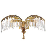 Eichholtz Hildebrandt Wall Sconce, 2-Light, Vintage Brass, Crystal Glass, 17.72"W (112876UL YV0J041YN0) 