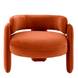 Eichholtz Chaplin Armchair, Savona Orange Velvet, 26.97"H (A117595 YV0J03YT4C) 