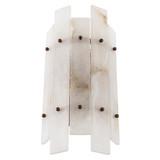 Eichholtz Ruby Wall Sconce, 2-Light, Antique Brass, Alabaster, 7.48"W (116690UL YV0J041YNU) 