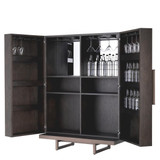 Eichholtz Harrison Wine Cabinet, Mocha, Bronze, 43.31"W (113809 YV0J041ZKX) 