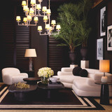 Eichholtz Nature Chandelier, 7-Light, Matte White, White Shades, 30.31"W (113837UL YV0J03YV0A) 