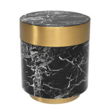Eichholtz Caron Side Table, Black, Brushed Brass, 20.87"H (112250 YV0J041UPT) 