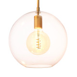 Eichholtz Tango Pendant, 3-Light, Bronze, Antique Brass, Clear Glass, 23.62"W (112633UL YV0J03YV0U) 