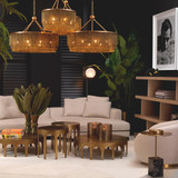 Eichholtz Cole Side Table, Brushed Brass, Black Marble Base, 24.41"H (115544 YV0J041UQ0) 