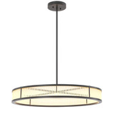 Eichholtz Thibaud Chandelier, 1-Light, LED Integrated, Bronze, Frosted Glass, 35.43"W (114747UL YV0J03YV0Y) 