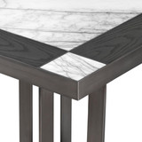 Eichholtz Hermoza Side Table, White Marble, Bronze, Mocha, 22.83"H (113381 YV0J041UQH) 